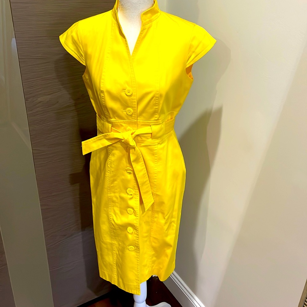 Calvin Kline yellow midi dress